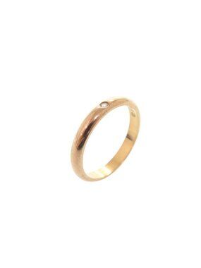 Cartier Wedding 48 18k Pink Gold Diamond Ring